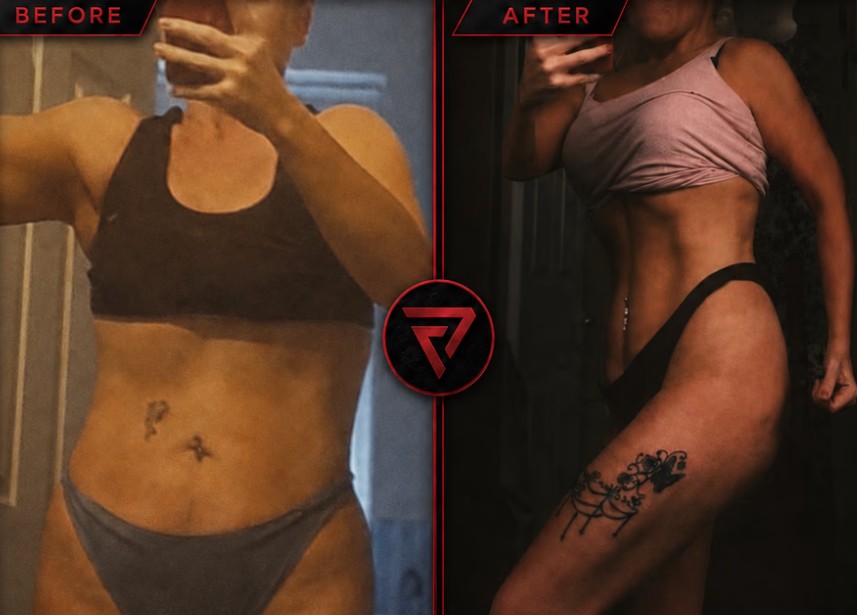 Julie F before and after — Precision Coaching, 12 weeks